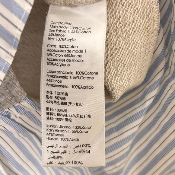 3.1 Phillip Lim Grey French Terry Combo Tank Top Size S/P - Picture 7 of 7